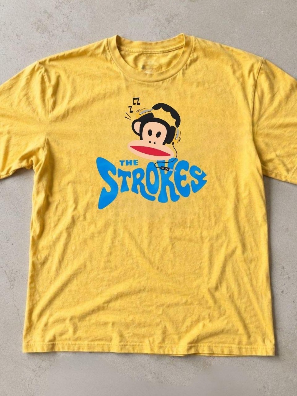 Gildan Yellow Paul Frank x The Strokes Graphic Tee